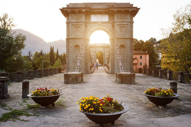Il Ponte delle Catene sul fiume Lima a Fornoli